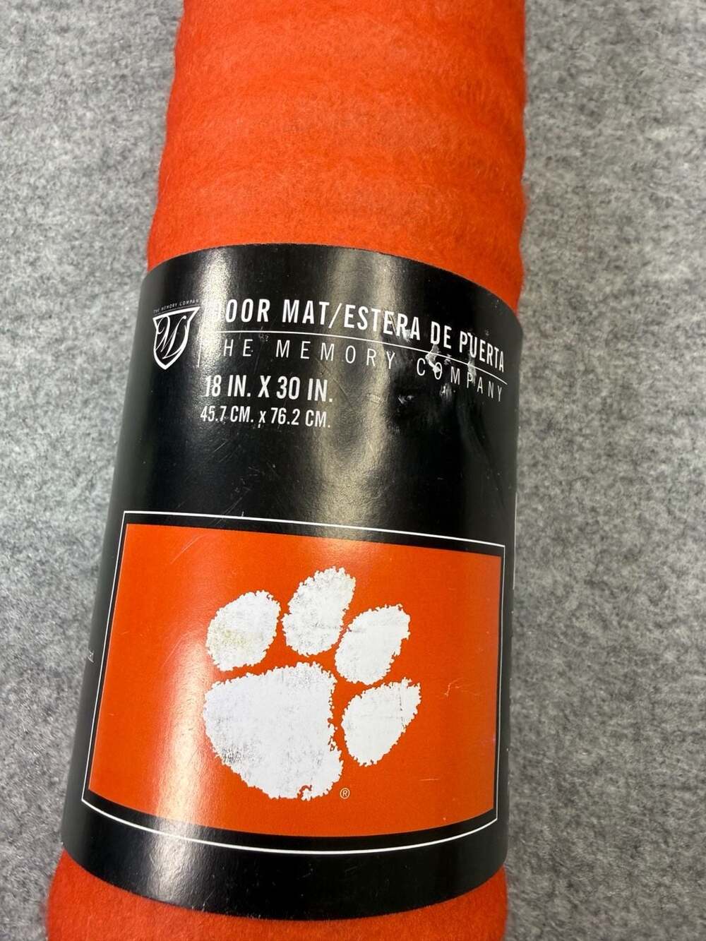 The Memory Company Clemson Tigers Polyfleece Door Mat 18" x 30"